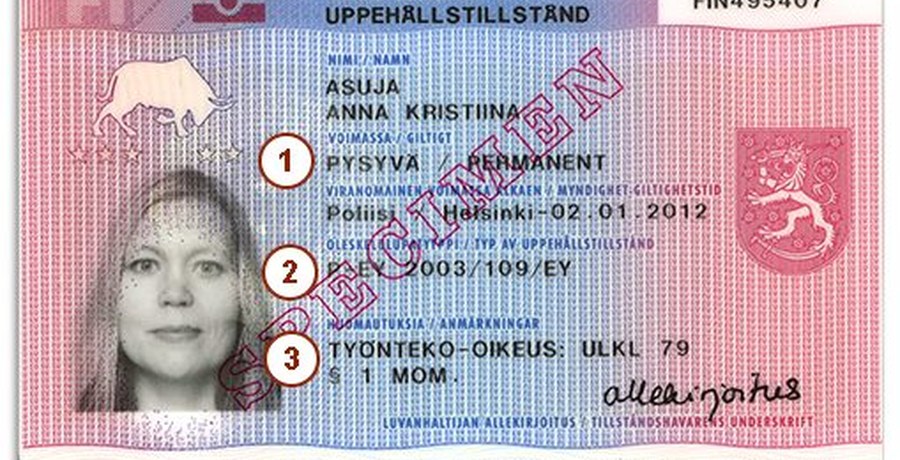 вид на жительство в Финляндии