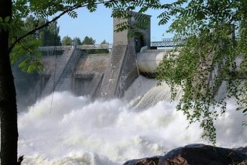 Пуск водопада Иматранкоски в Иматре