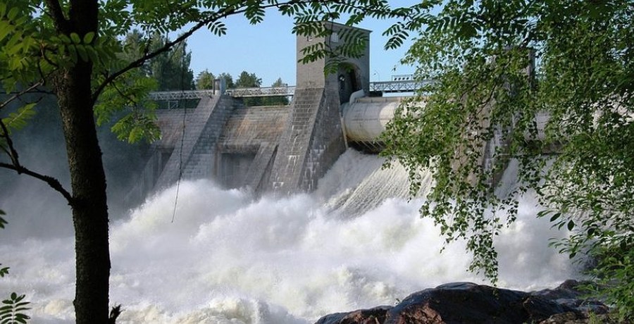Пуск водопада Иматранкоски в Иматре