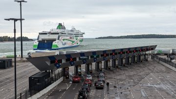 Паром Tallink Megastar у Западного терминала в Хельсинки. Фото: AleWi / Wikimedia Commons, CC BY-SA 4.0