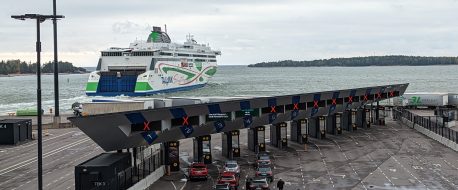 Паром Tallink Megastar у Западного терминала в Хельсинки. Фото: AleWi / Wikimedia Commons, CC BY-SA 4.0